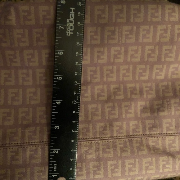 Fendi Zucca large bag pink / Lavender Classic Leather canvas gold hardware - Picture 13 of 16